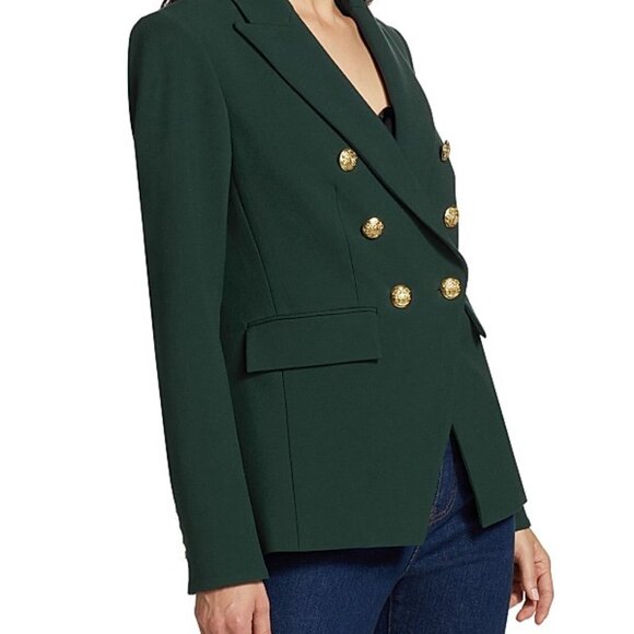 Like New Veronica Beard Miller Dickey in Pine Crepe Sz 6 - Picture 2 of 3